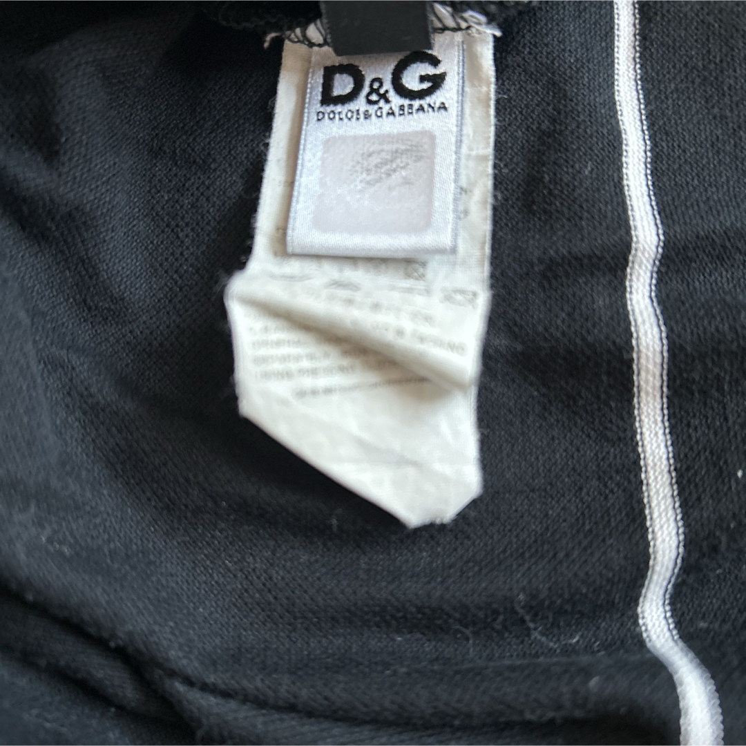 DOLCE&GABBANA - DOLCE&GABBANA ポロシャツ 半袖 ボーダー 黒 赤 DOLCE&GABBANA - DOLCE&GABBANA ポロシャツ 半袖 ボーダー 黒 赤