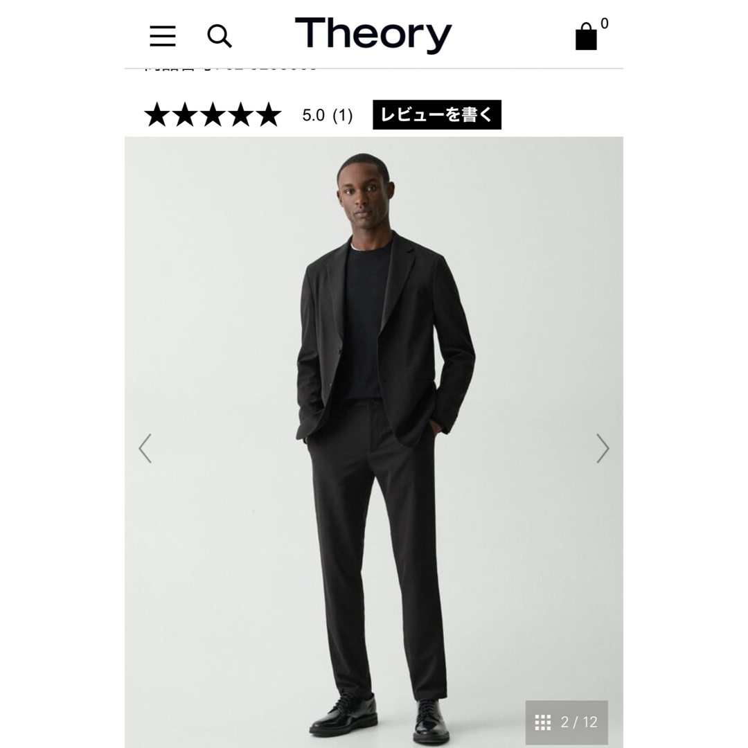 Theory - theory ブラック スーツセット セットアップ メンズにS Theory - theory ブラック スーツセット セットアップ メンズにS