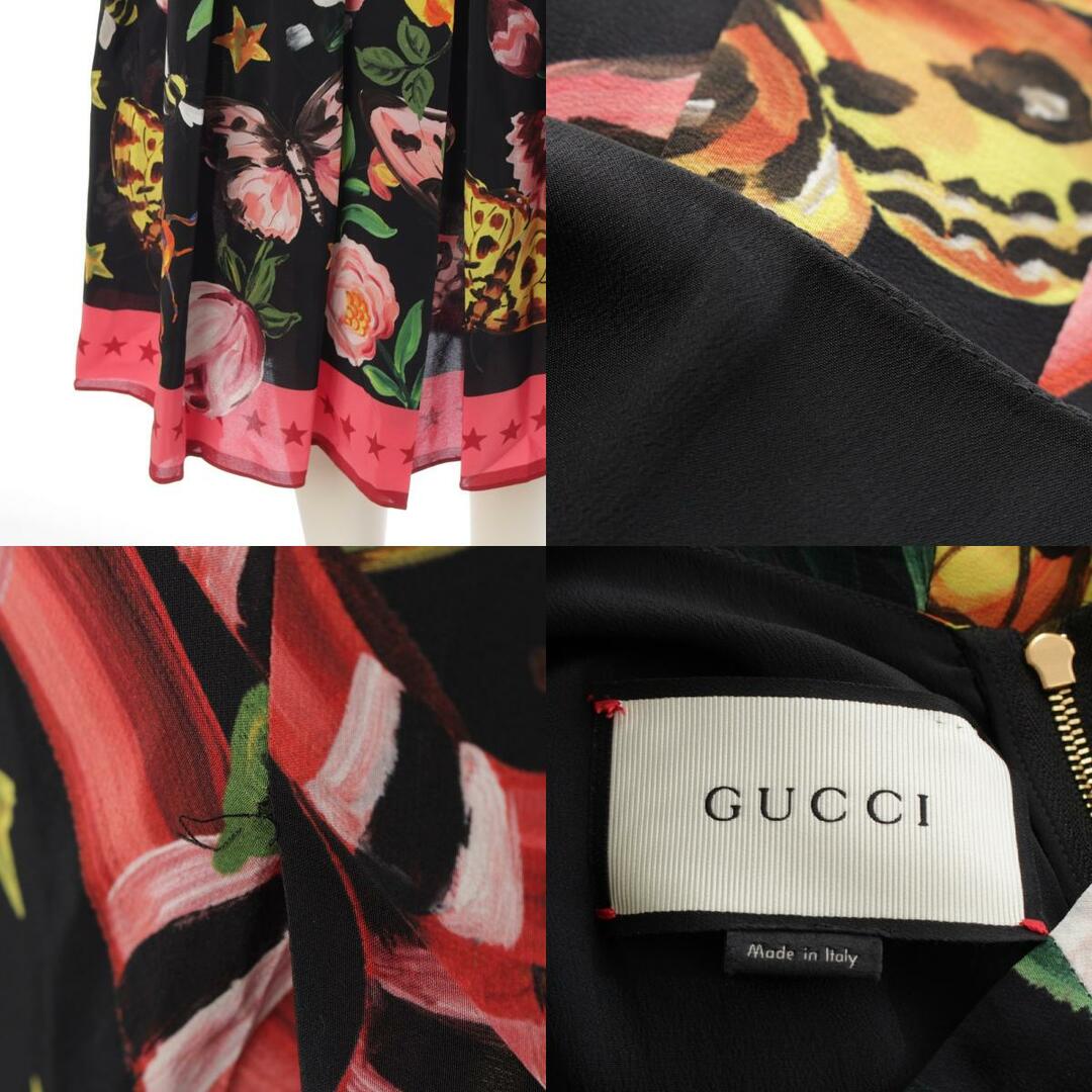 GUCCI - グッチ 16年 シルク フローラル デイ ドレス ワンピース GUCCI - グッチ 16年 シルク フローラル デイ ドレス ワンピース