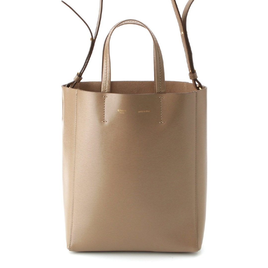 CELINE - セリーヌ レザー バーティカルカバ ゴールド金具 CELINE - セリーヌ レザー バーティカルカバ ゴールド金具