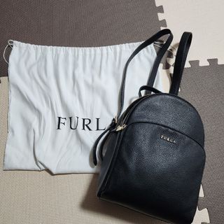 FURLA - FURLA ブラック レザー リュックの通販 by なっちゃん's FURLA - FURLA ブラック レザー リュックの通販 by なっちゃん's