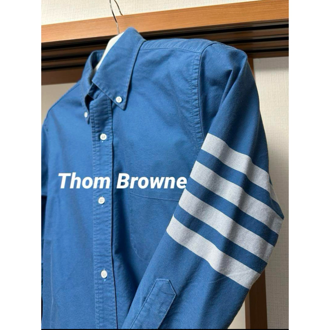 THOM BROWNE - ✨美品✨Thom Browne 4BAR シャツ ブルーの通販 THOM BROWNE - ✨美品✨Thom Browne 4BAR シャツ ブルーの通販