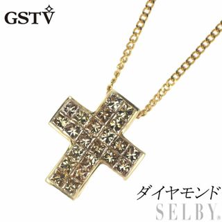 GSTV K18YG ダイヤモンド ペンダントネックレス クロス GSTV K18YG ダイヤモンド ペンダントネックレス クロス