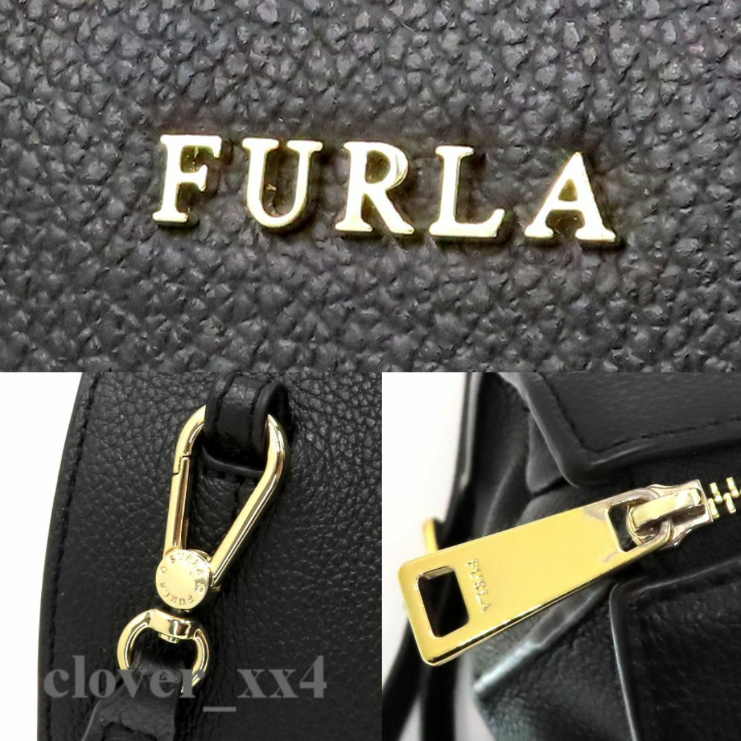 FURLA - 【極美品】 フルラ ショルダーバッグ ブラック 牛 FURLA - 【極美品】 フルラ ショルダーバッグ ブラック 牛