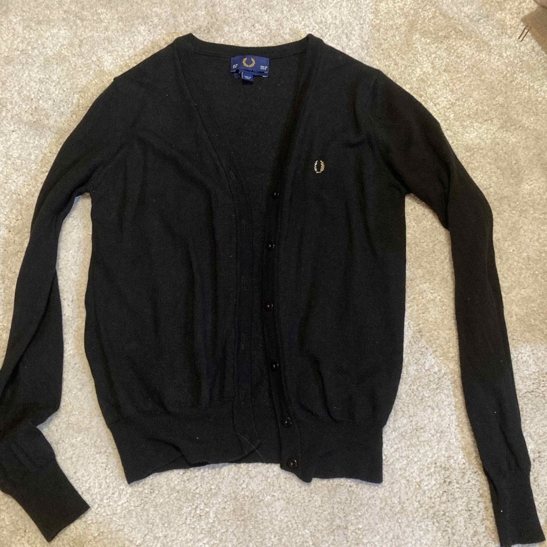 FRED PERRY - フレッドペリー fred perry カーディガン 黒 uk10 FRED PERRY - フレッドペリー fred perry カーディガン 黒 uk10