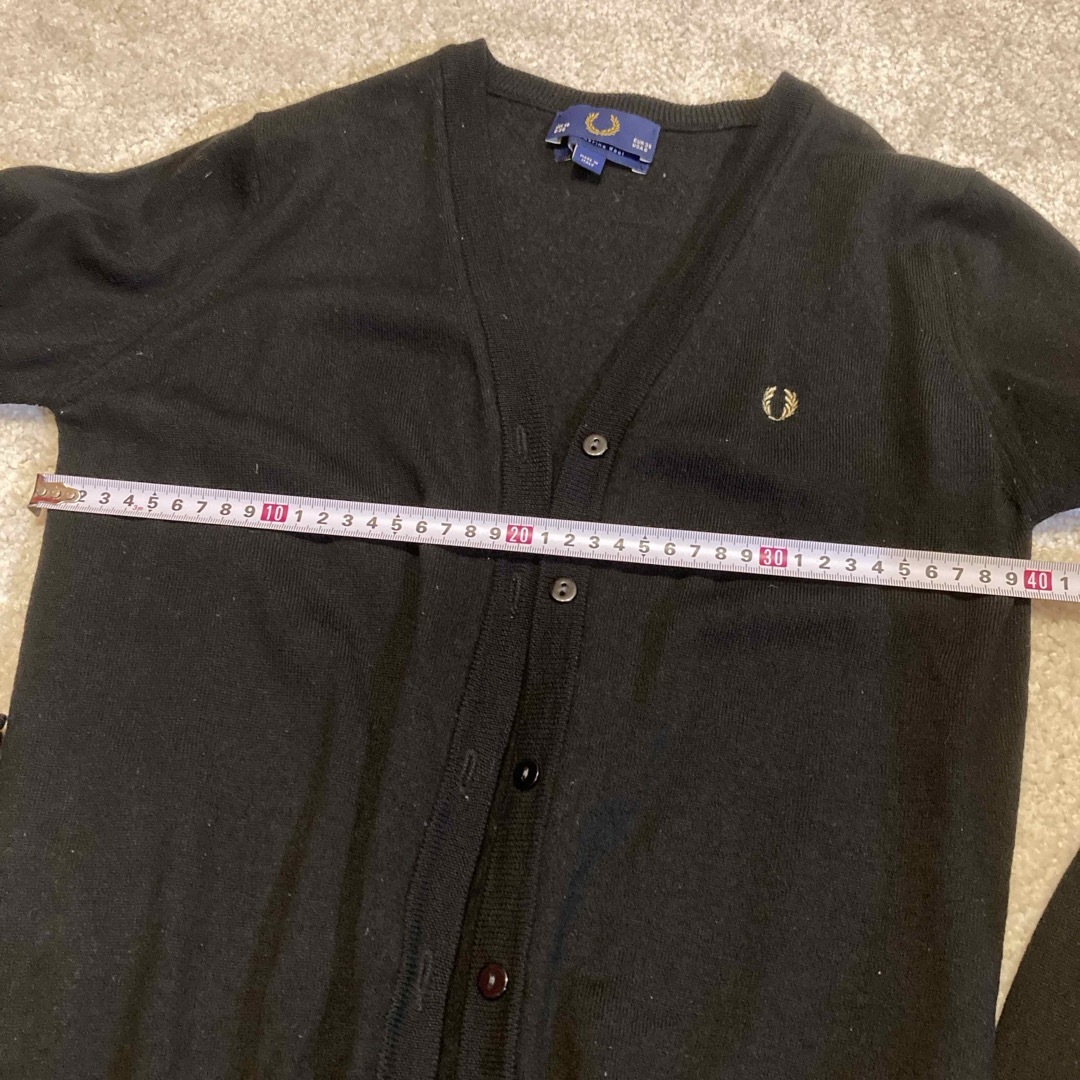 FRED PERRY - フレッドペリー fred perry カーディガン 黒 uk10 FRED PERRY - フレッドペリー fred perry カーディガン 黒 uk10