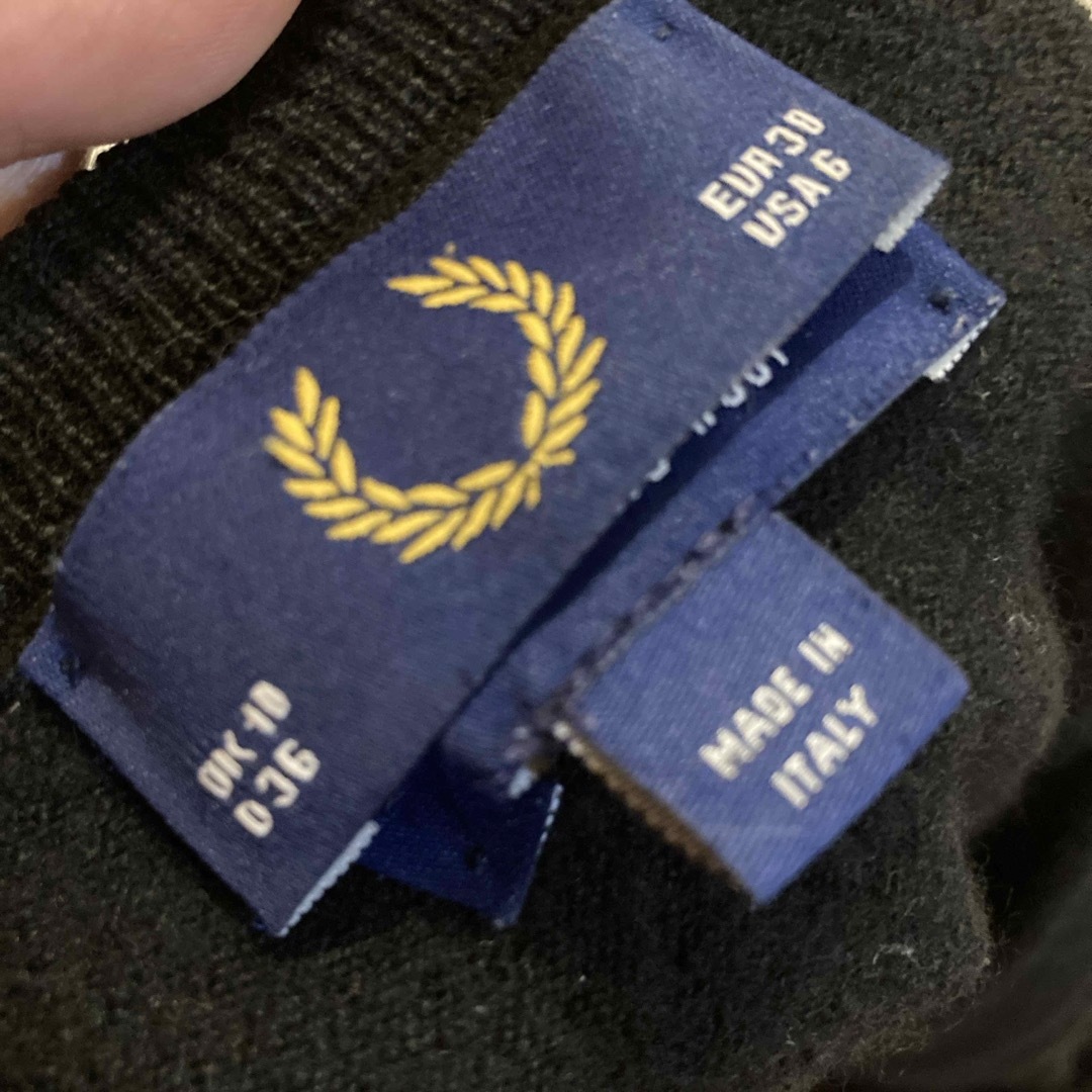 FRED PERRY - フレッドペリー fred perry カーディガン 黒 uk10 FRED PERRY - フレッドペリー fred perry カーディガン 黒 uk10