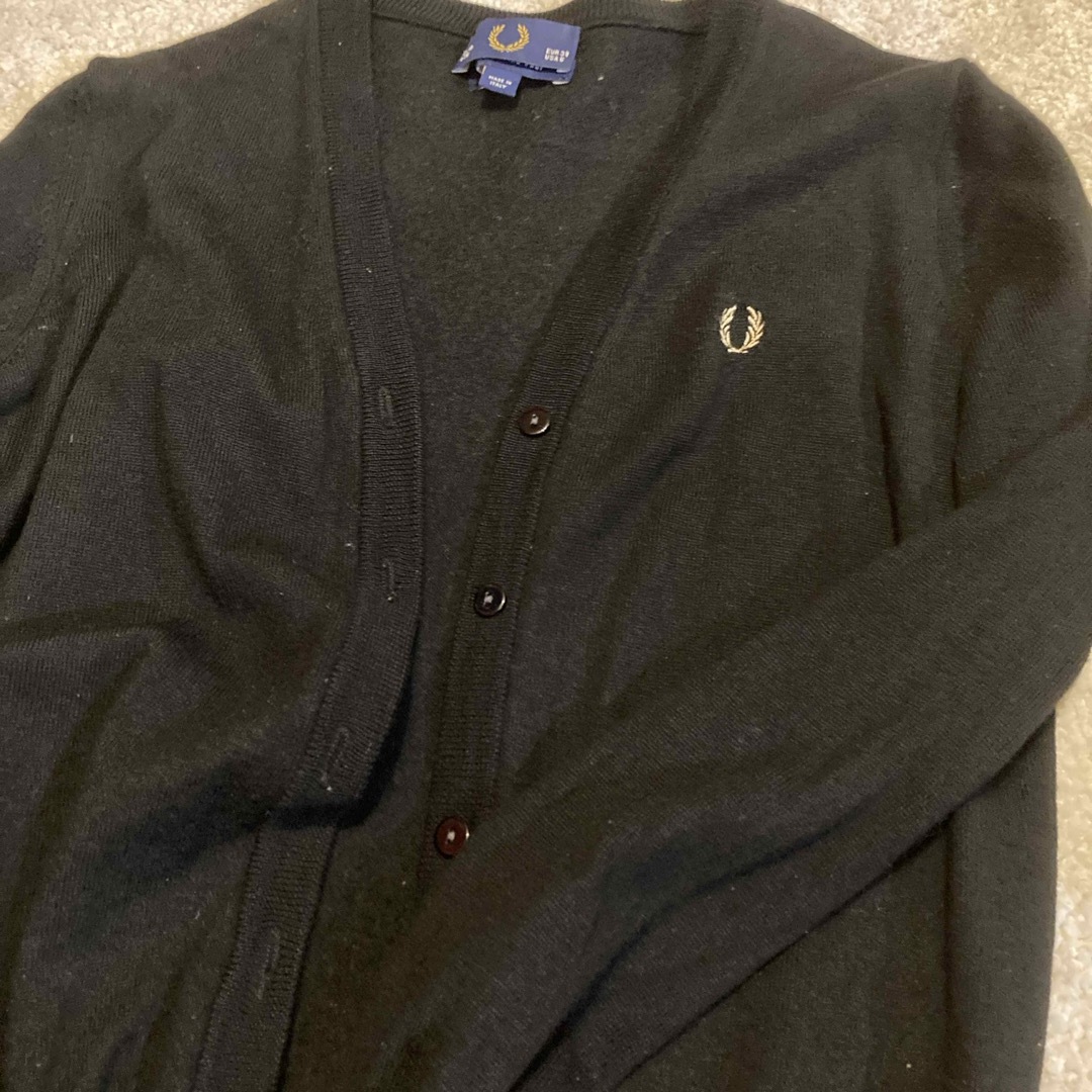 FRED PERRY - フレッドペリー fred perry カーディガン 黒 uk10 FRED PERRY - フレッドペリー fred perry カーディガン 黒 uk10