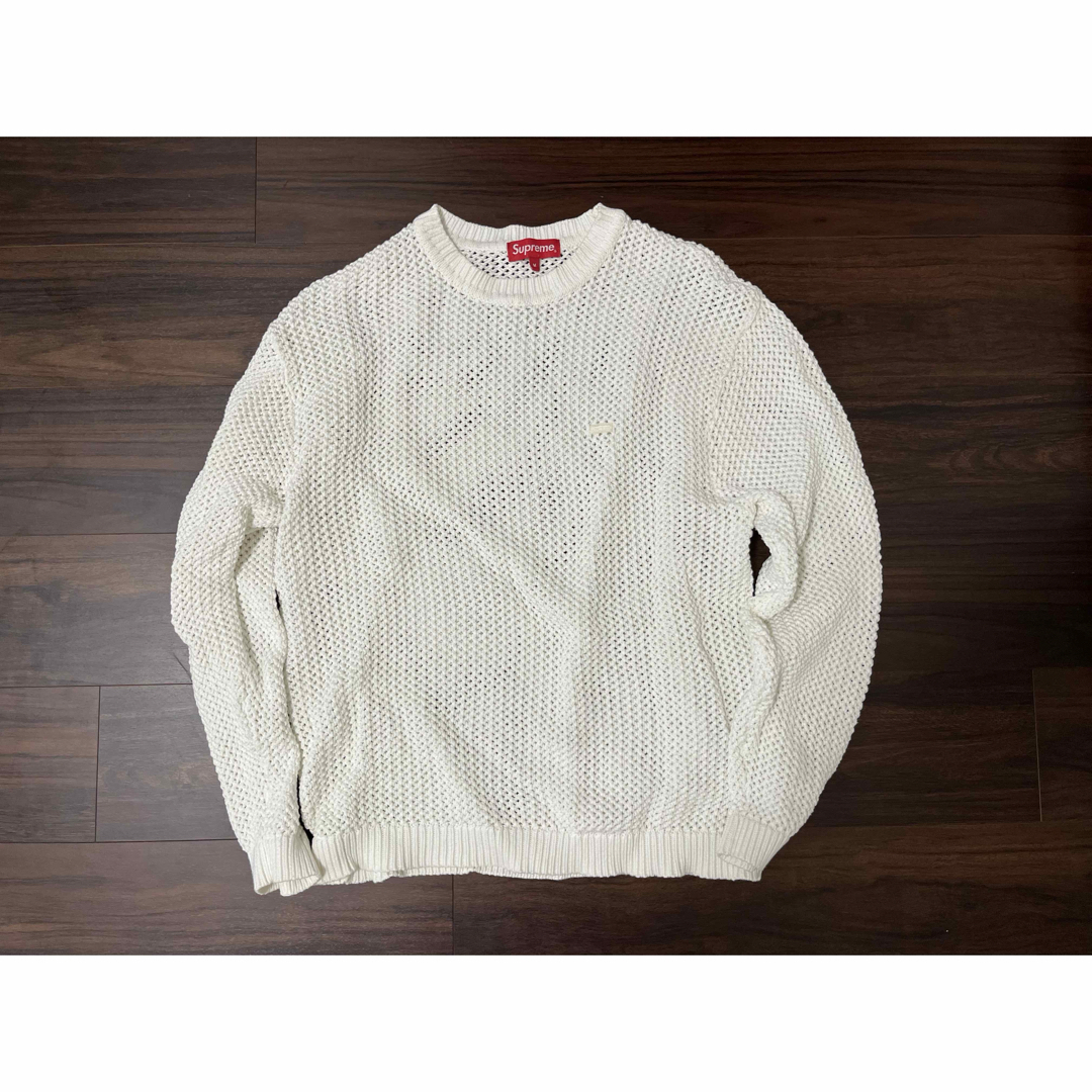 Supreme - supreme Open Knit Small Box Sweater M 白の通販 by Supreme - supreme Open Knit Small Box Sweater M 白の通販 by
