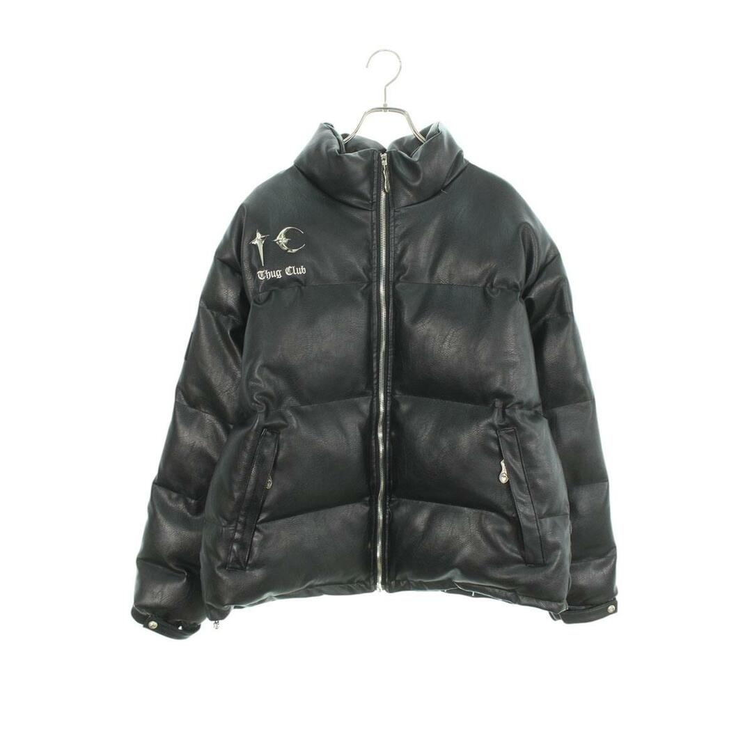 サグクラブ THUG CLUB TC23PA0303 胸ロゴレザーダウンジャケット サグクラブ THUG CLUB TC23PA0303 胸ロゴレザーダウンジャケット