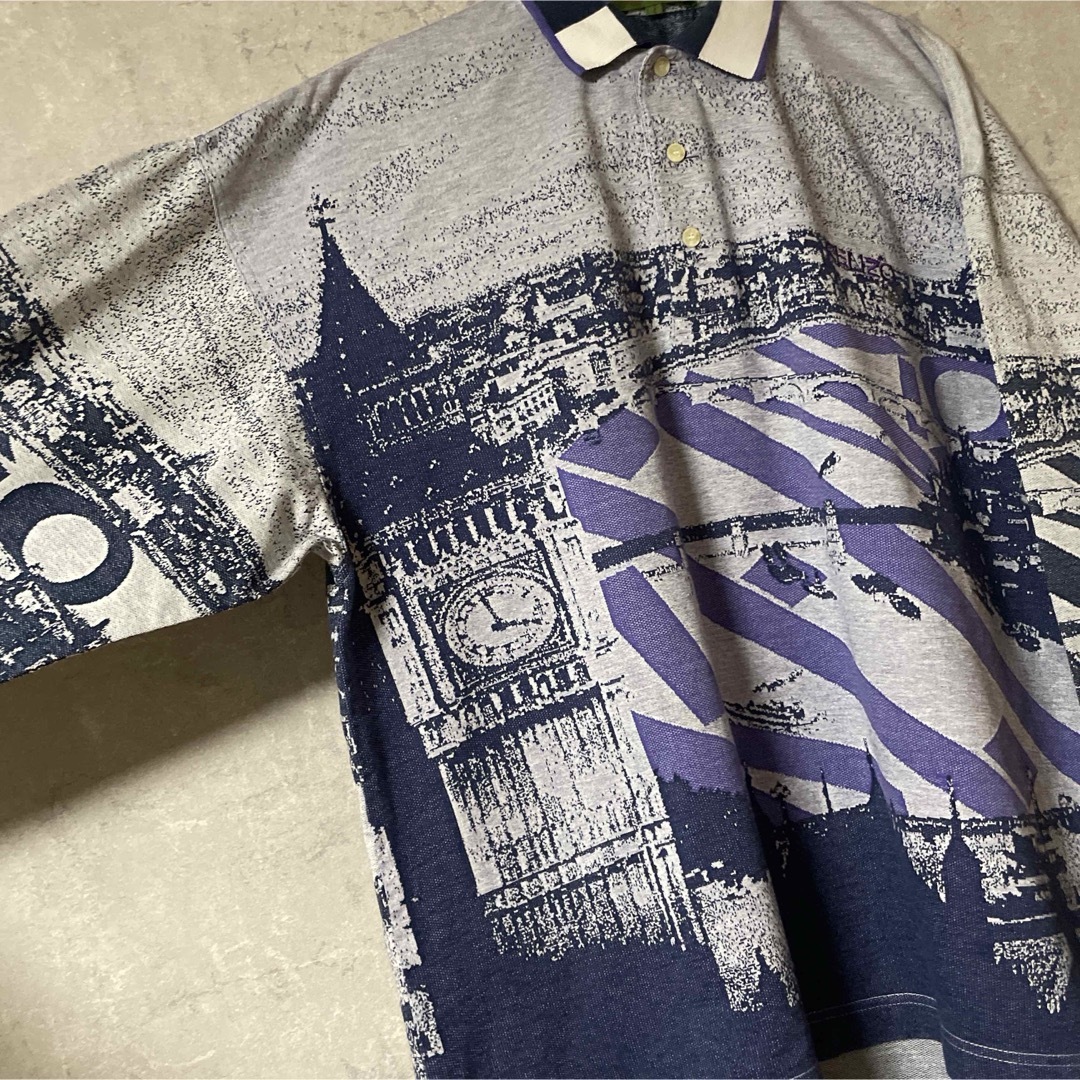 KENZO - KENZO ケンゾー 90s ビンテージ デザイン ポロシャツの KENZO - KENZO ケンゾー 90s ビンテージ デザイン ポロシャツの