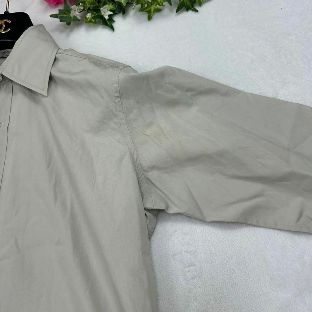 HERMES - F688 S 36 エルメス コットン100% グレー 長袖 シャツ HERMES - F688 S 36 エルメス コットン100% グレー 長袖 シャツ