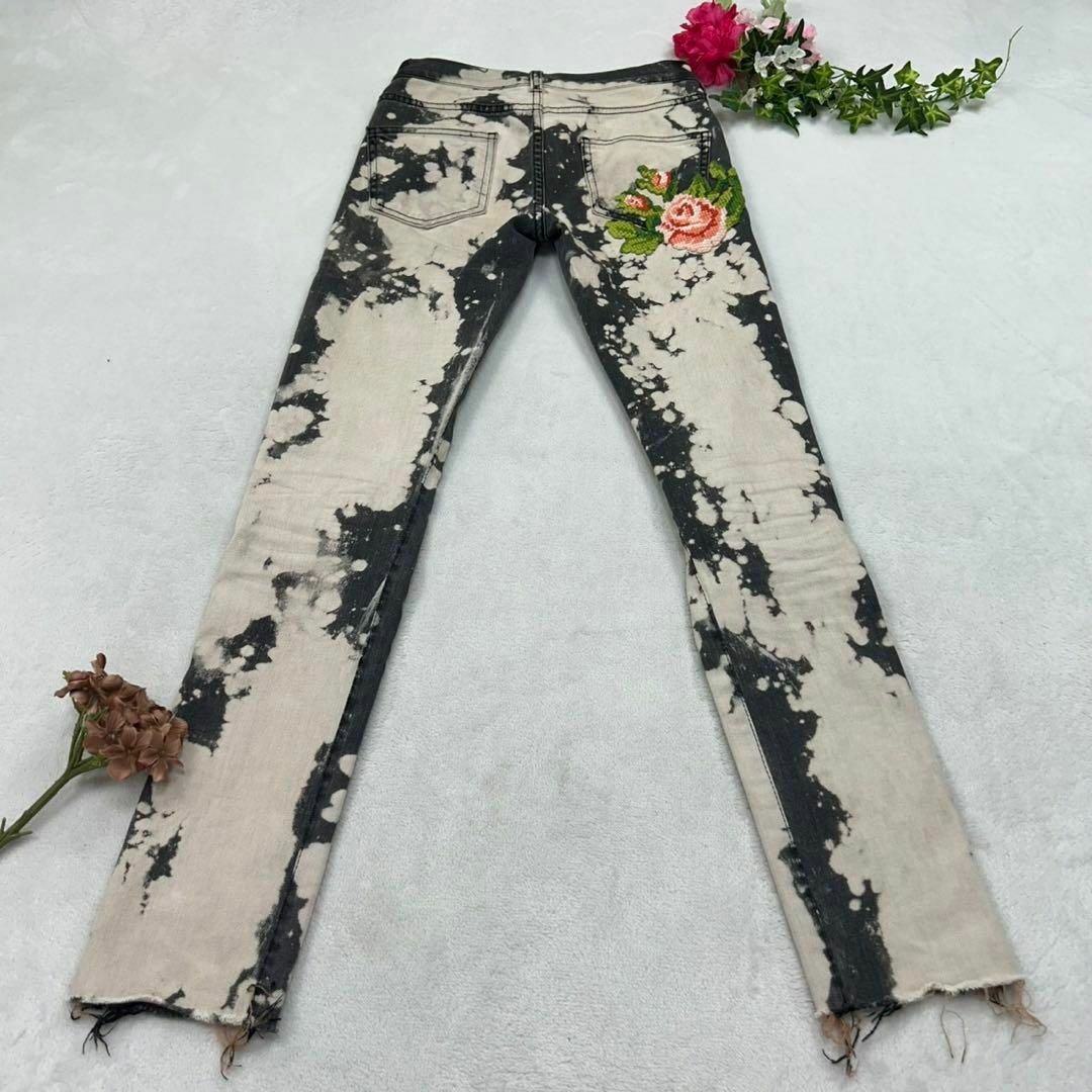 GUCCI - F687 XS 22 グッチ ブリーチ フラワー刺繍 イタリア GUCCI - F687 XS 22 グッチ ブリーチ フラワー刺繍 イタリア