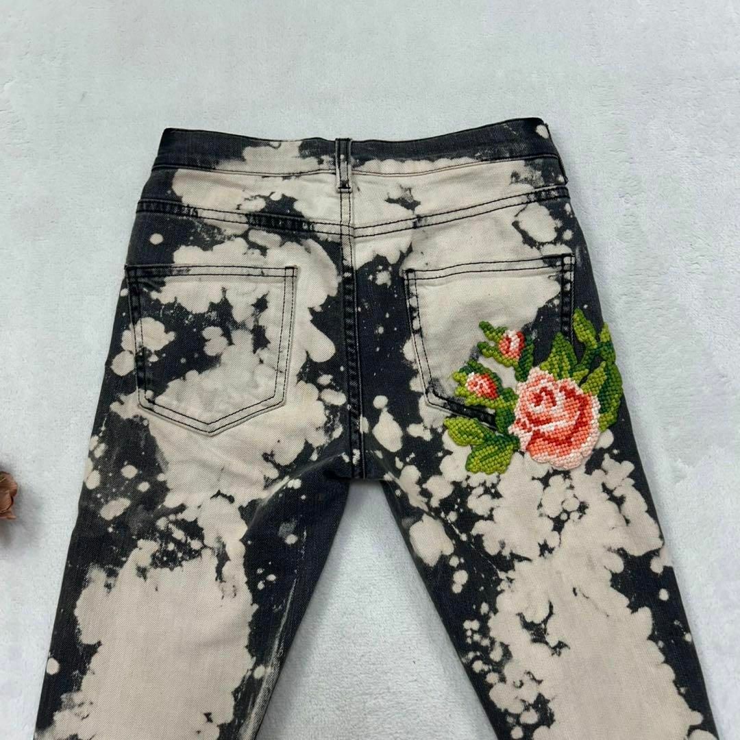 GUCCI - F687 XS 22 グッチ ブリーチ フラワー刺繍 イタリア GUCCI - F687 XS 22 グッチ ブリーチ フラワー刺繍 イタリア