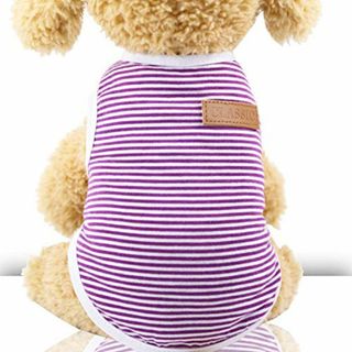 【数量限定】RIOSTUDIO 犬服 犬の服 春夏用 夏用 ボーダータンクトップ(その他)