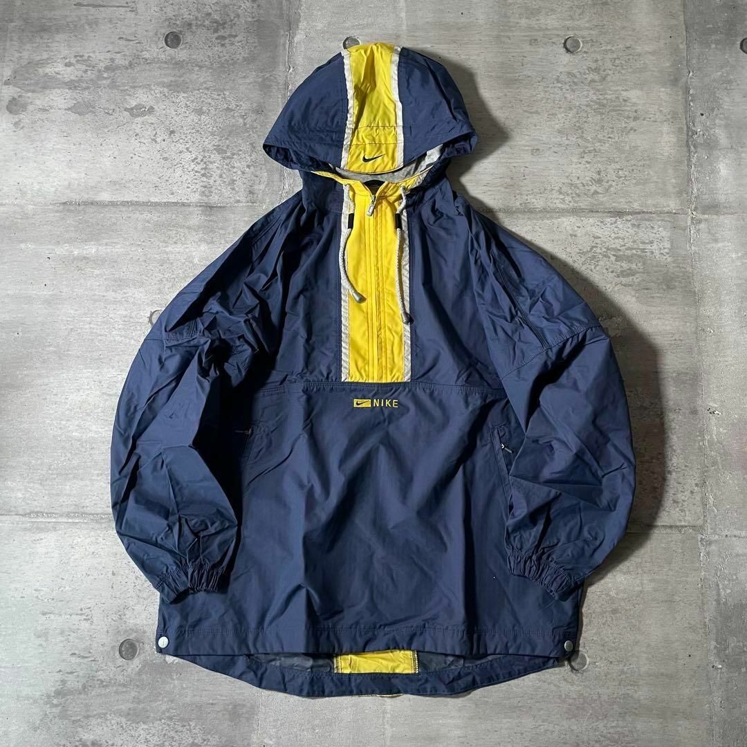 NIKE - 90s vintage NIKE ハーフジップナイロンジャケット NIKE - 90s vintage NIKE ハーフジップナイロンジャケット