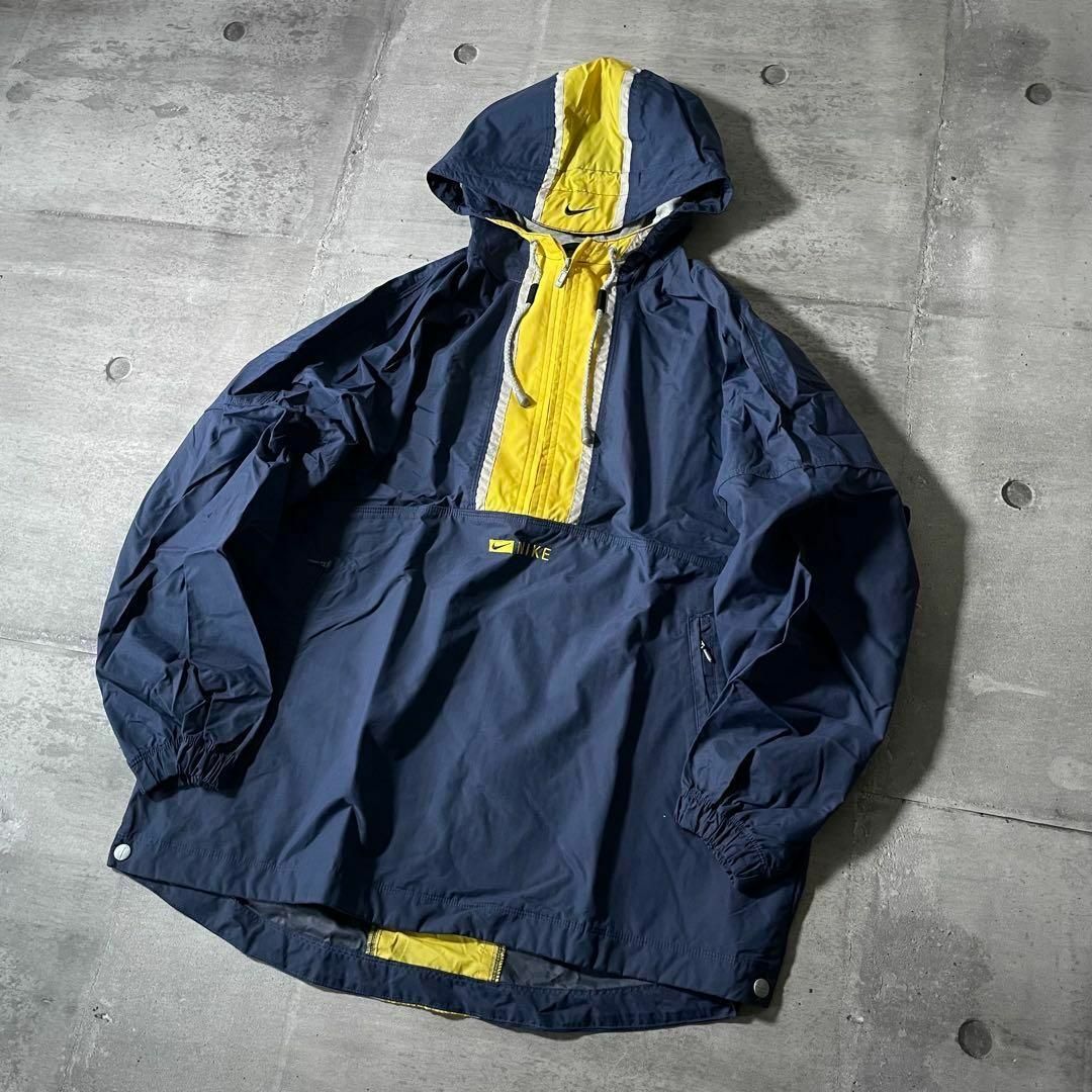 NIKE - 90s vintage NIKE ハーフジップナイロンジャケット NIKE - 90s vintage NIKE ハーフジップナイロンジャケット
