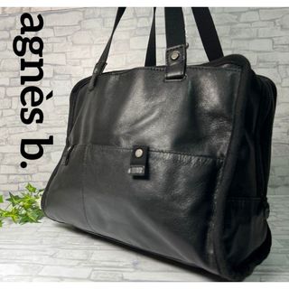 agnes b. - アニエスベー 羊革 レザートートバッグの通販 by agnes b. - アニエスベー 羊革 レザートートバッグの通販 by