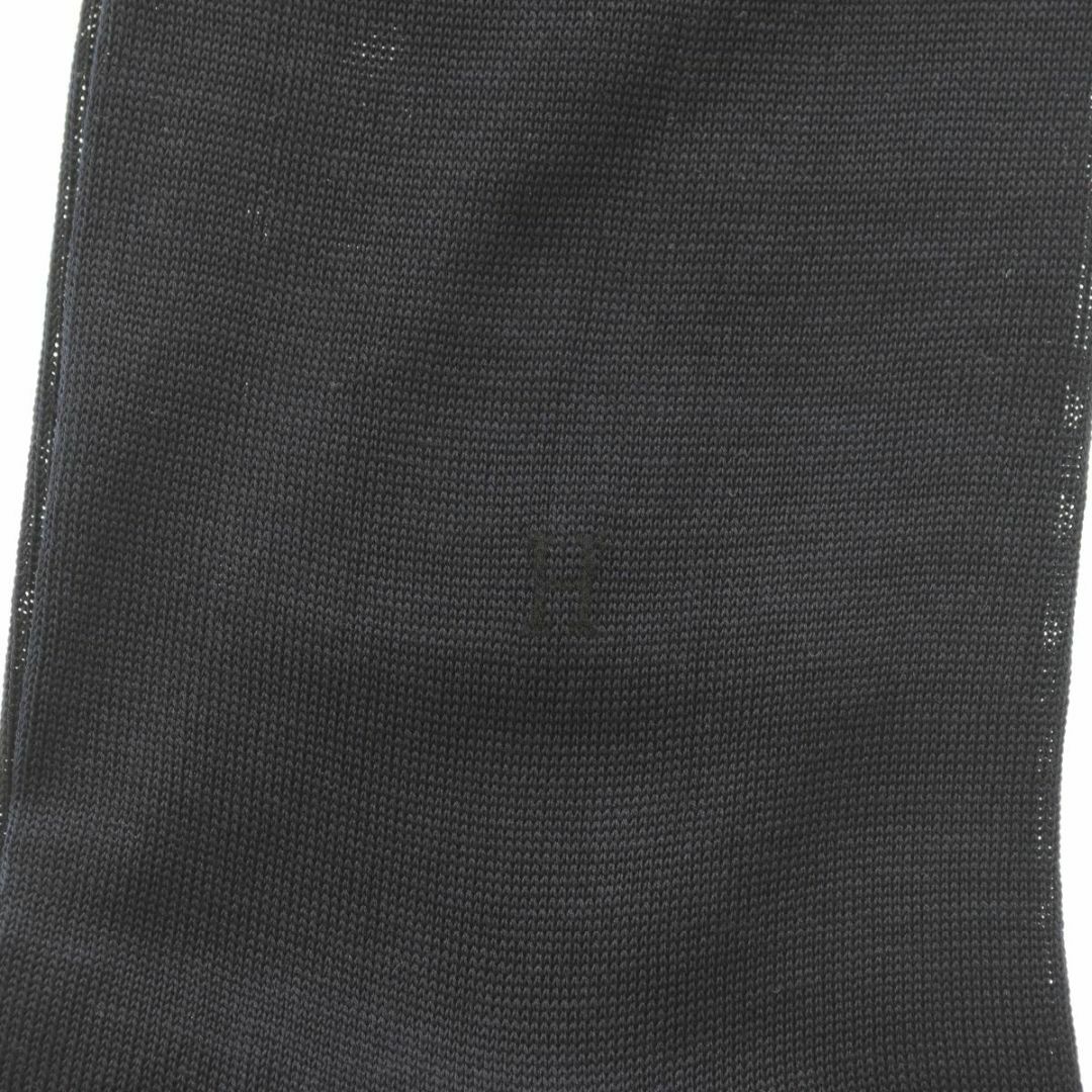 HERMES - 【HERMES】H刺繍入り コットン ソックス 靴下 2点 HERMES - 【HERMES】H刺繍入り コットン ソックス 靴下 2点