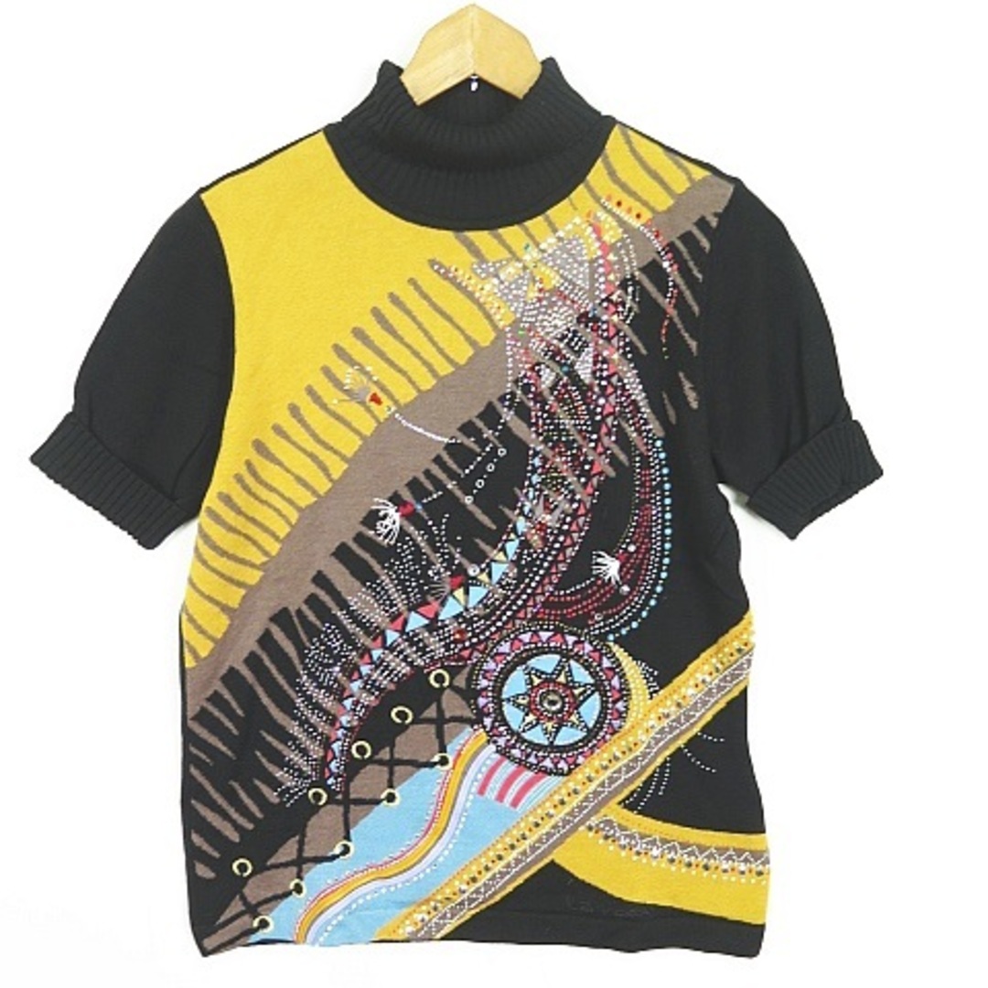LEONARD - LEONARD FASHION タートルネック ニットソー 半袖 LEONARD - LEONARD FASHION タートルネック ニットソー 半袖