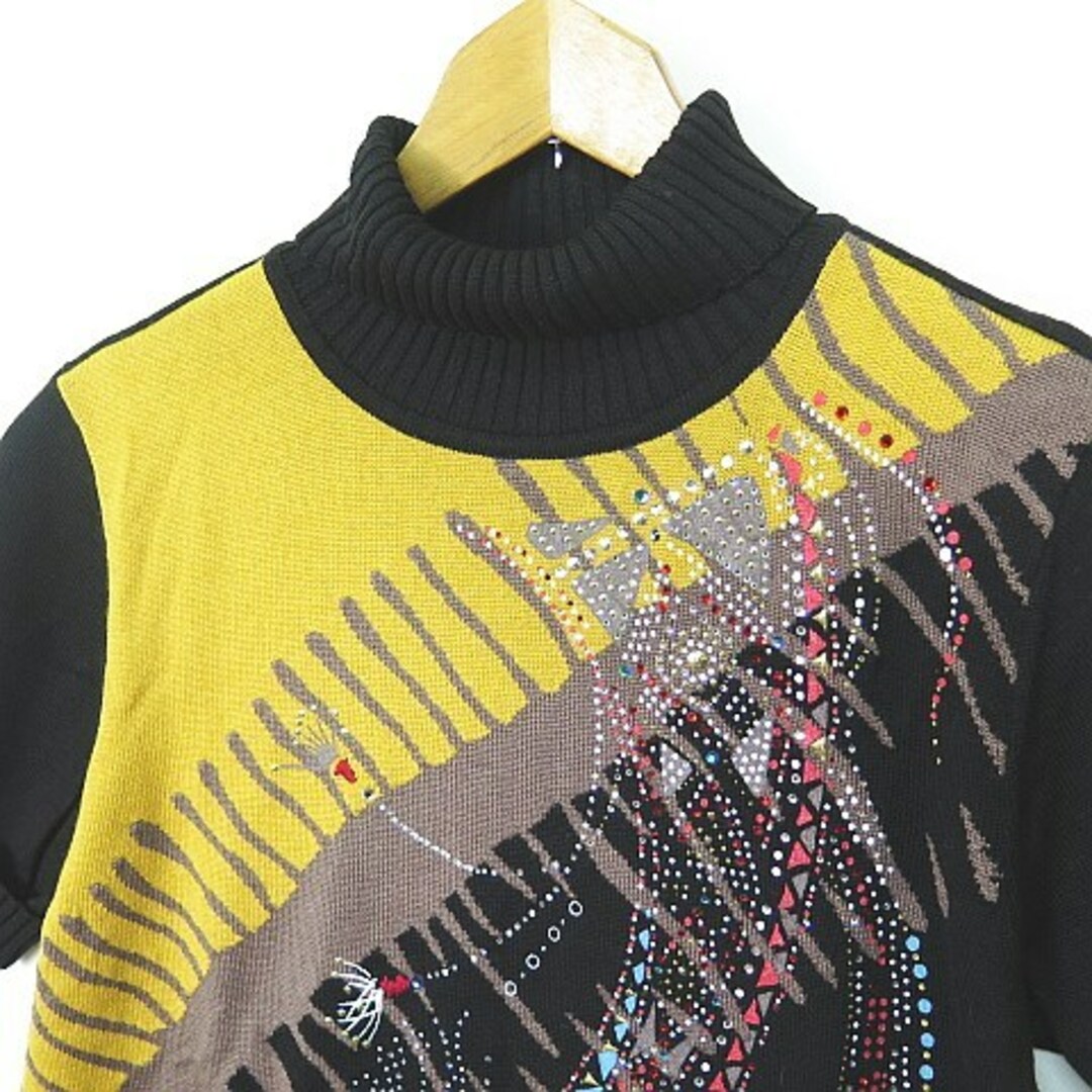 LEONARD - LEONARD FASHION タートルネック ニットソー 半袖 LEONARD - LEONARD FASHION タートルネック ニットソー 半袖