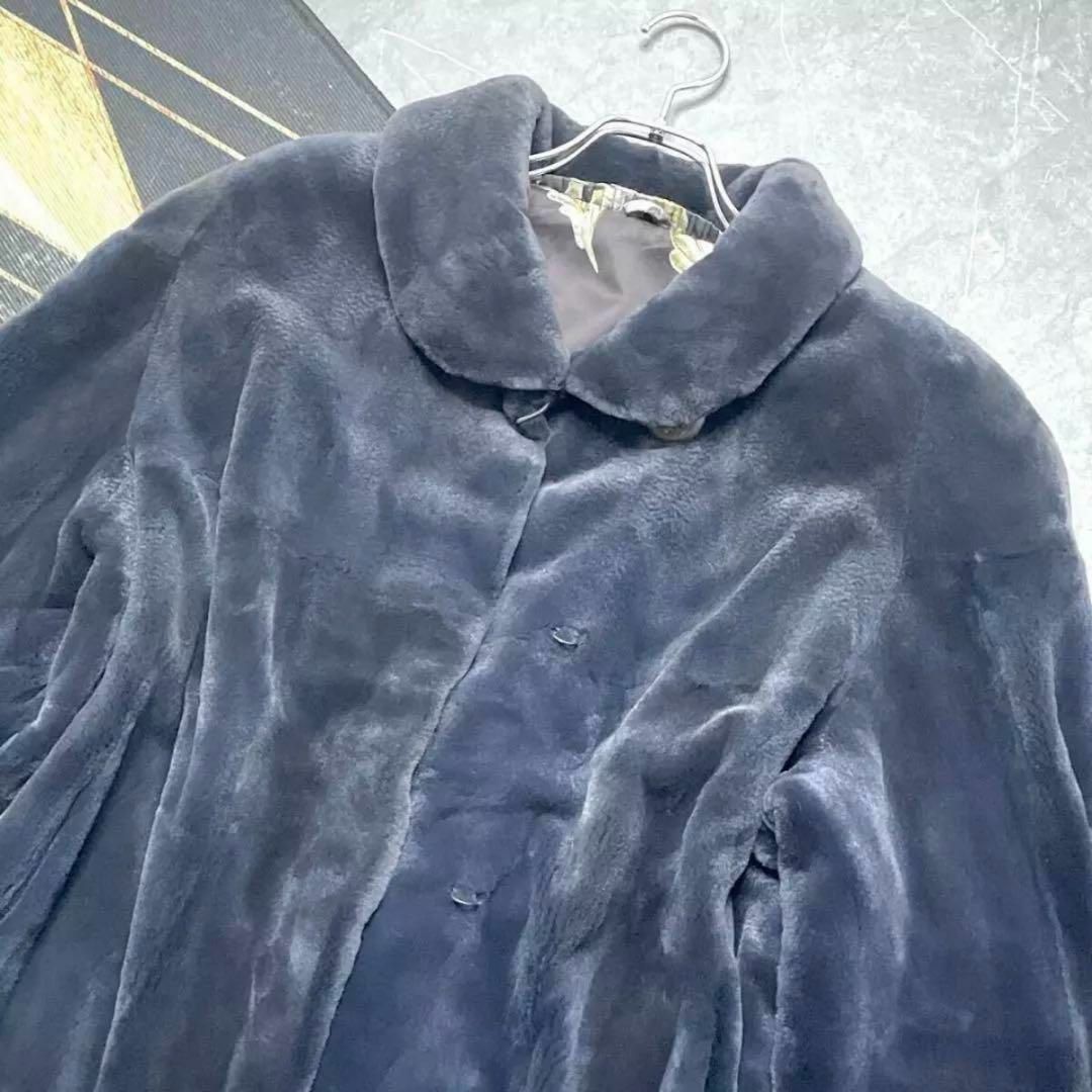 SAGA FURS - 裾周り190 SAGA MINK ロングコート ネイビー XL相当 SAGA FURS - 裾周り190 SAGA MINK ロングコート ネイビー XL相当
