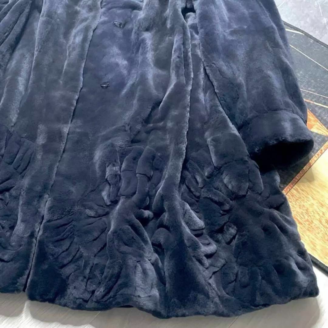 SAGA FURS - 裾周り190 SAGA MINK ロングコート ネイビー XL相当 SAGA FURS - 裾周り190 SAGA MINK ロングコート ネイビー XL相当