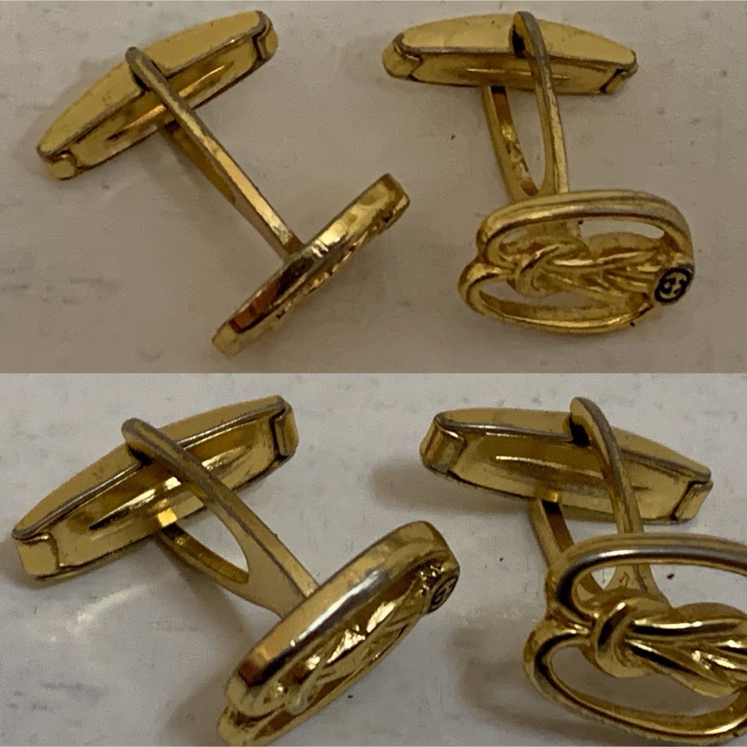GUCCI - OLD GUCCI オールドグッチ ITALY製 ロゴカフスボタン GUCCI - OLD GUCCI オールドグッチ ITALY製 ロゴカフスボタン