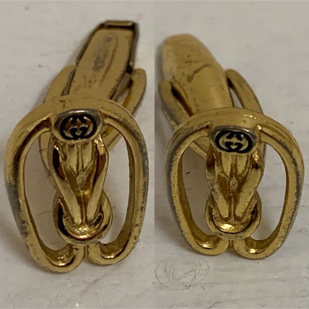 GUCCI - OLD GUCCI オールドグッチ ITALY製 ロゴカフスボタン GUCCI - OLD GUCCI オールドグッチ ITALY製 ロゴカフスボタン