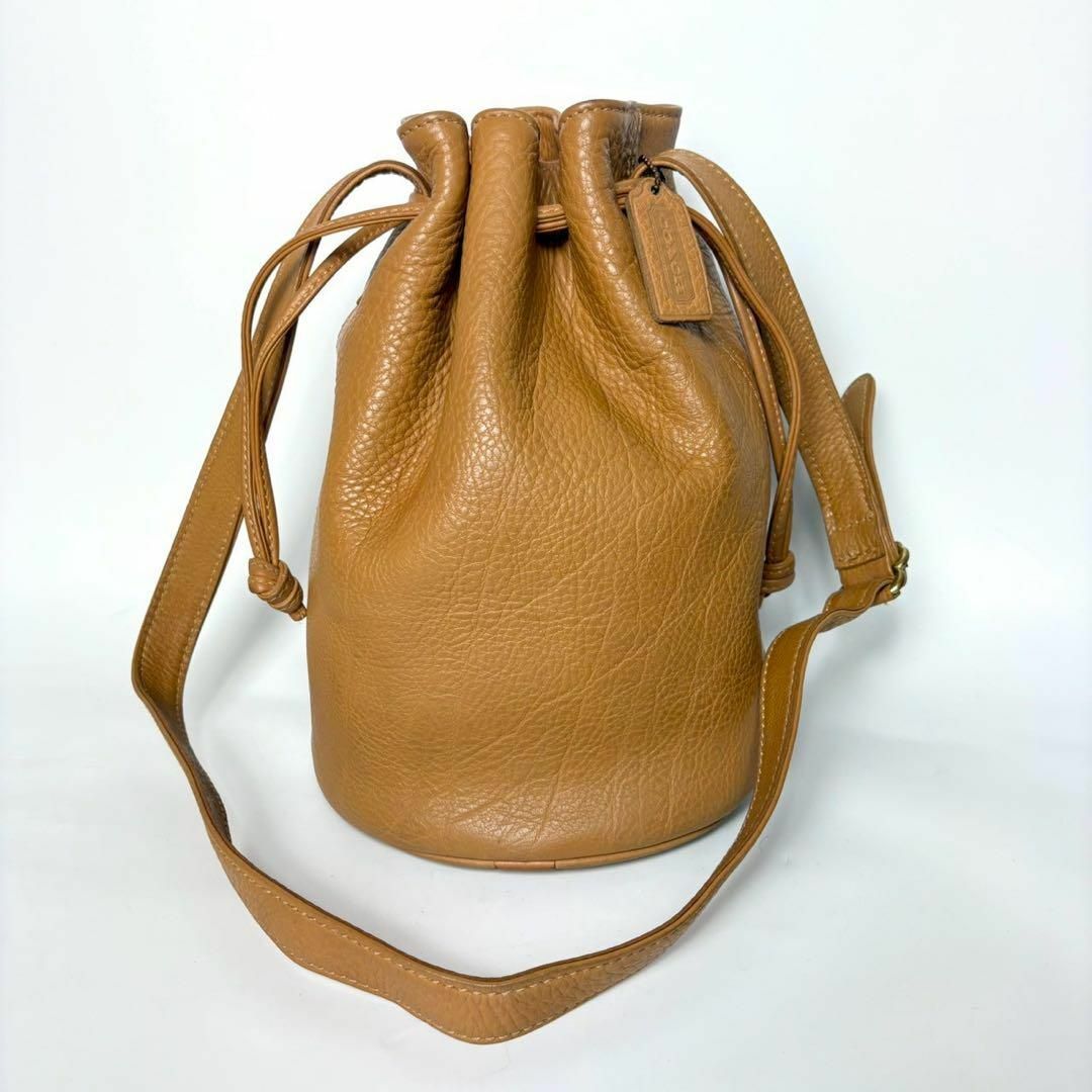 COACH - オールドコーチ 巾着型 キャメル シボレザー ショルダー COACH - オールドコーチ 巾着型 キャメル シボレザー ショルダー