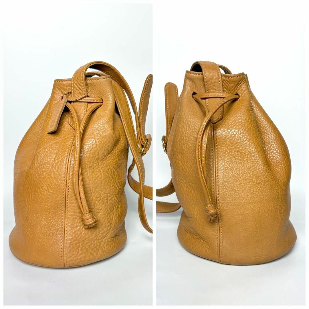 COACH - オールドコーチ 巾着型 キャメル シボレザー ショルダー COACH - オールドコーチ 巾着型 キャメル シボレザー ショルダー