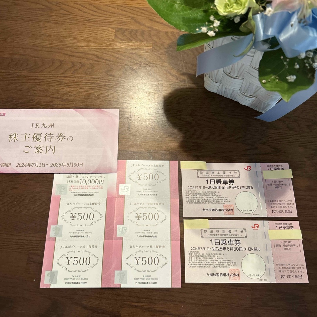 JR九州 九州旅客鉄道 1日乗車券2枚+株主優待券2500円分の通販 JR九州 九州旅客鉄道 1日乗車券2枚+株主優待券2500円分の通販