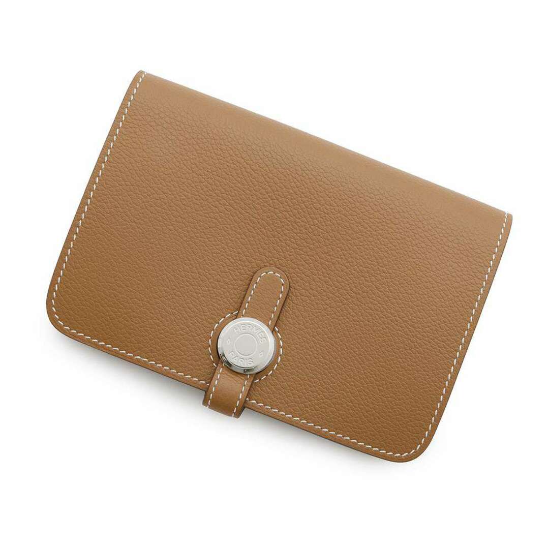 HERMES - エルメス 二つ折り財布 ドゴン コンパクト ゴールド HERMES - エルメス 二つ折り財布 ドゴン コンパクト ゴールド