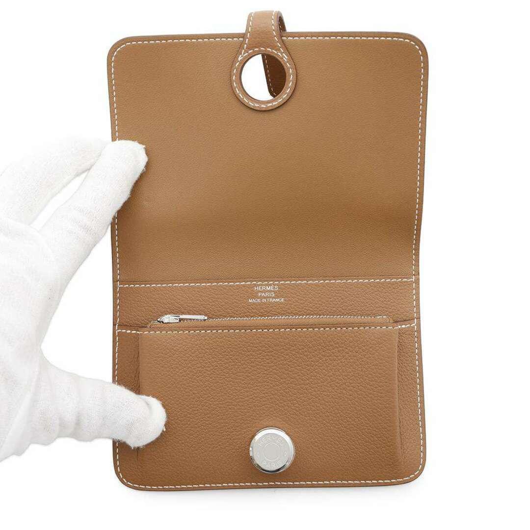HERMES - エルメス 二つ折り財布 ドゴン コンパクト ゴールド HERMES - エルメス 二つ折り財布 ドゴン コンパクト ゴールド