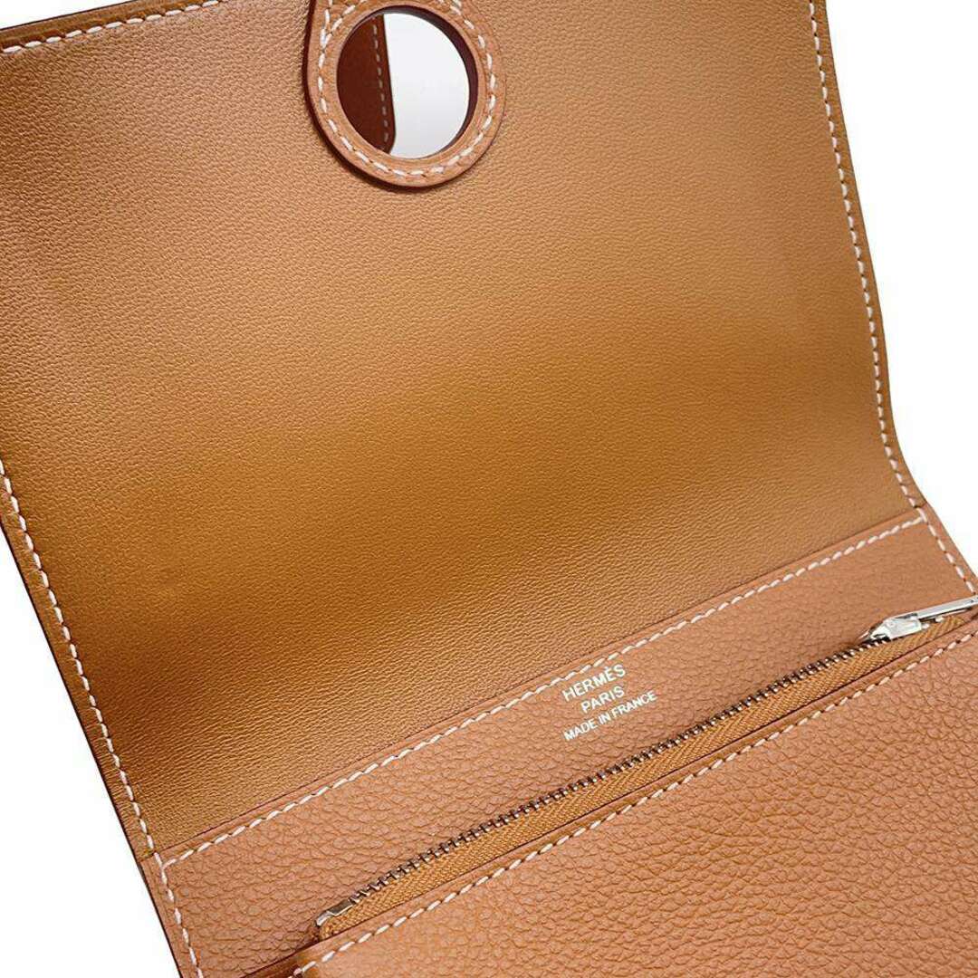 HERMES - エルメス 二つ折り財布 ドゴン コンパクト ゴールド HERMES - エルメス 二つ折り財布 ドゴン コンパクト ゴールド
