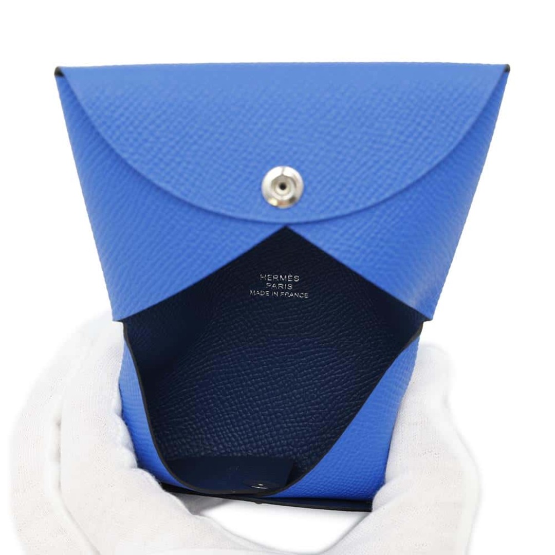 HERMES - エルメス カードケース カルヴィ ヴェルソ ブルー HERMES - エルメス カードケース カルヴィ ヴェルソ ブルー