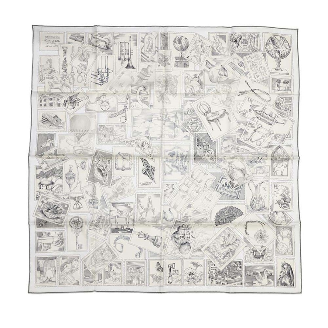 HERMES - エルメス スカーフ カレ90 フォーブルの切手愛好家Le HERMES - エルメス スカーフ カレ90 フォーブルの切手愛好家Le