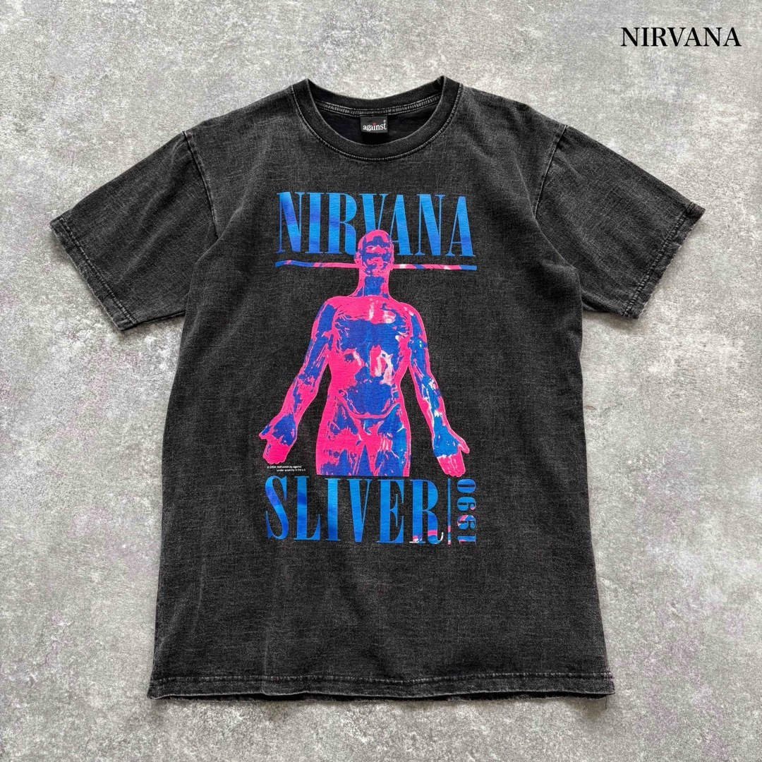 MUSIC TEE - 【against】ニルヴァーナ SLIVER バンドtee 半袖T MUSIC TEE - 【against】ニルヴァーナ SLIVER バンドtee 半袖T