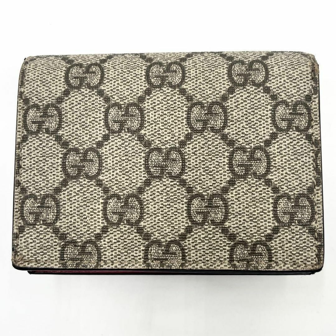 GUCCI - 付属品有 グッチ チェリー 二つ折り財布 ggスプリーム GUCCI - 付属品有 グッチ チェリー 二つ折り財布 ggスプリーム
