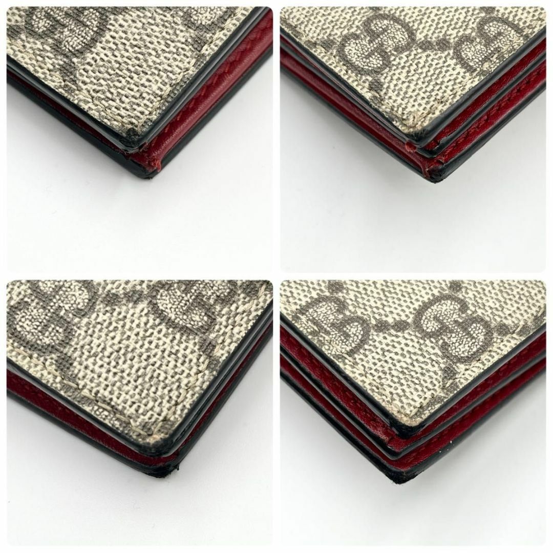 GUCCI - 付属品有 グッチ チェリー 二つ折り財布 ggスプリーム GUCCI - 付属品有 グッチ チェリー 二つ折り財布 ggスプリーム