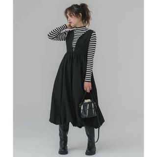 バルーンジャンパースカート　ワンピース　新品(ロングワンピース/マキシワンピース)
