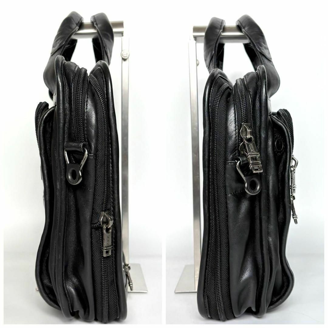 TUMI - TUMI トゥミ ビジネスバッグ ブラック オールレザー TUMI - TUMI トゥミ ビジネスバッグ ブラック オールレザー