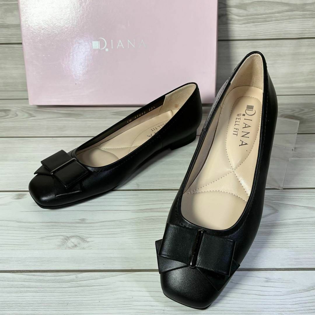 DIANA - 1237【美品】ダイアナ リボン フラットシューズ レザー DIANA - 1237【美品】ダイアナ リボン フラットシューズ レザー