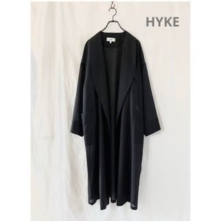HYKE - ハイク チェスターコート ウールコート ロングコート 黒 HYKE - ハイク チェスターコート ウールコート ロングコート 黒