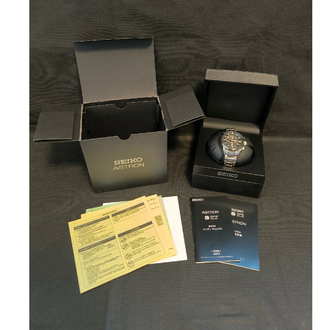 SEIKO - ☆美品☆アストロン SBXB007 チタンモデル 黒×金文字盤 SEIKO - ☆美品☆アストロン SBXB007 チタンモデル 黒×金文字盤