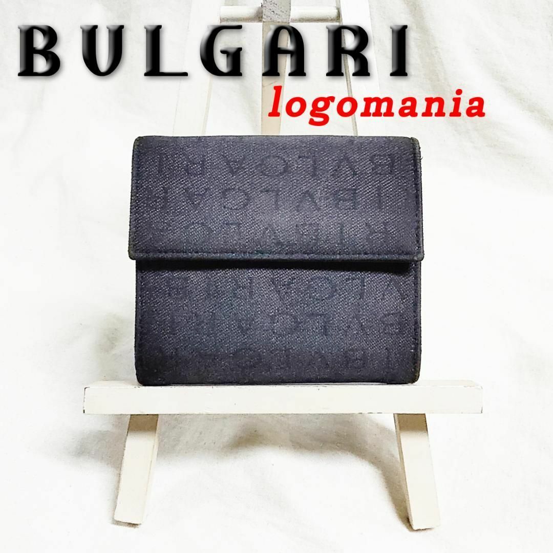 BVLGARI - 箱付き 良品 BVLGARI ブルガリ Wホック 折財布 ロゴ BVLGARI - 箱付き 良品 BVLGARI ブルガリ Wホック 折財布 ロゴ