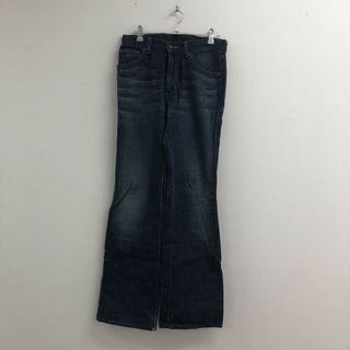 【EDWIN】エドウィン　青系　30ｘ32　デニムパンツ　フレアパンツ　無地　シンプル　カジュアル(デニム/ジーンズ)