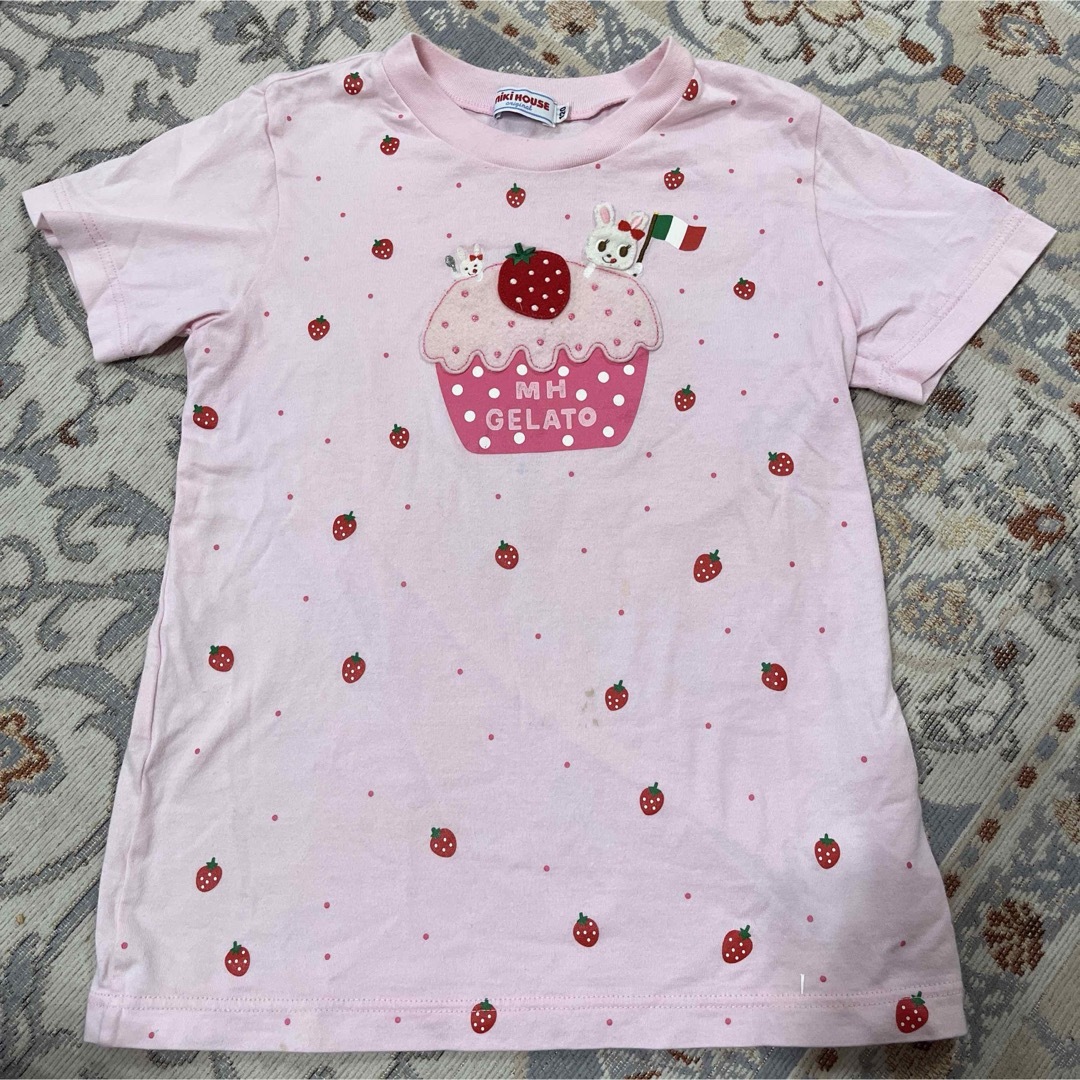 mikihouse - ミキハウス 半袖Tシャツ うさこ カップケーキ 120の mikihouse - ミキハウス 半袖Tシャツ うさこ カップケーキ 120の