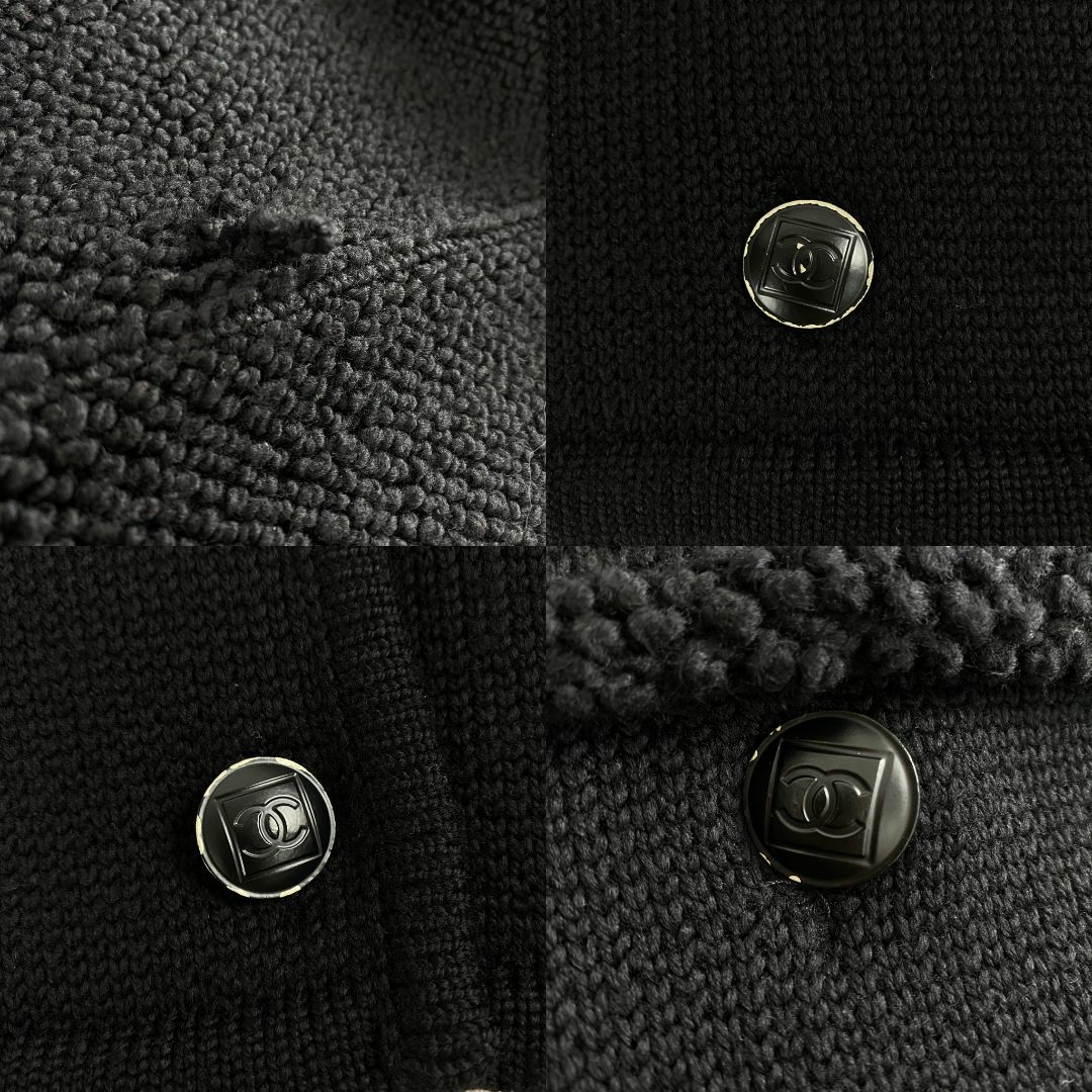 CHANEL - シャネル ジャケット CHANEL ニット ダブル ココボタン CHANEL - シャネル ジャケット CHANEL ニット ダブル ココボタン