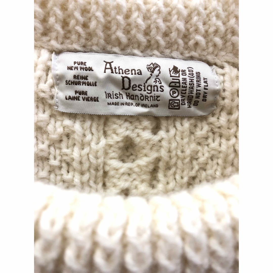 ATHENA DESIGNS アテナデザイン アラン クルーネックセーター